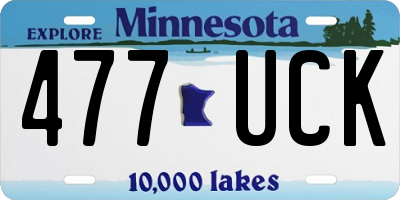 MN license plate 477UCK