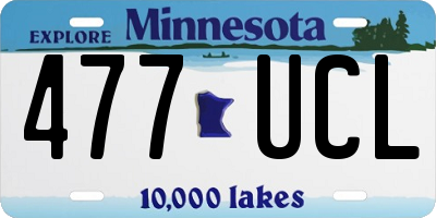 MN license plate 477UCL