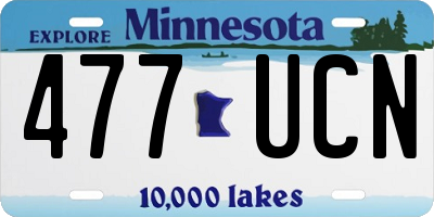 MN license plate 477UCN
