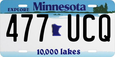 MN license plate 477UCQ