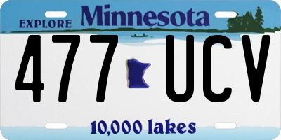 MN license plate 477UCV