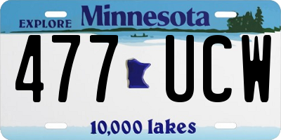 MN license plate 477UCW