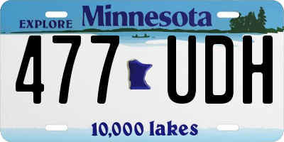 MN license plate 477UDH