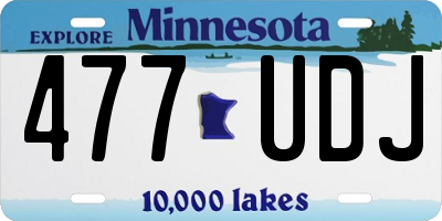 MN license plate 477UDJ
