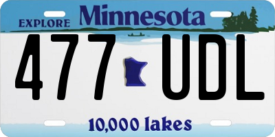 MN license plate 477UDL