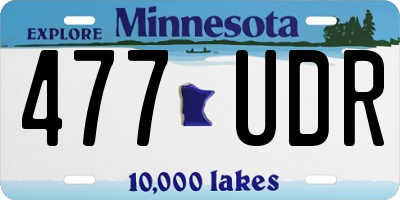 MN license plate 477UDR