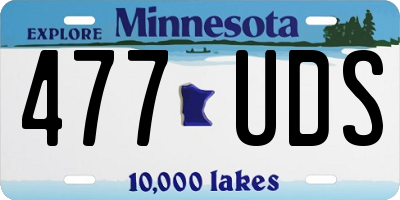 MN license plate 477UDS