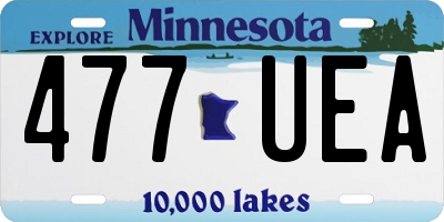 MN license plate 477UEA