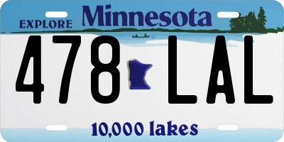 MN license plate 478LAL