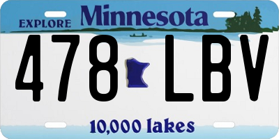 MN license plate 478LBV