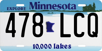 MN license plate 478LCQ