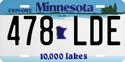 MN license plate 478LDE