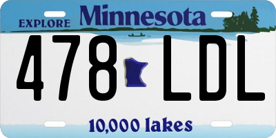 MN license plate 478LDL