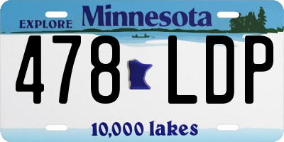 MN license plate 478LDP