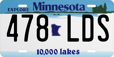 MN license plate 478LDS