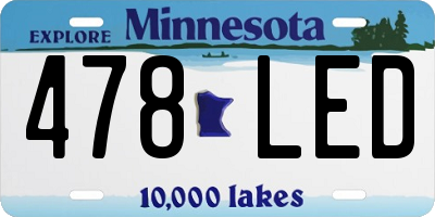 MN license plate 478LED