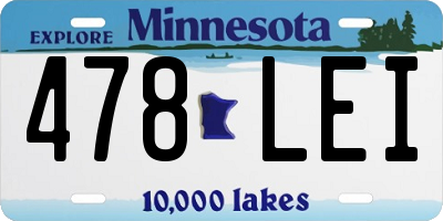 MN license plate 478LEI