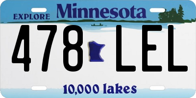 MN license plate 478LEL