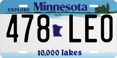 MN license plate 478LEO