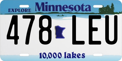 MN license plate 478LEU