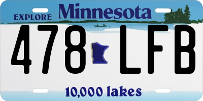 MN license plate 478LFB