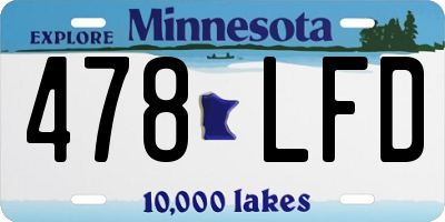 MN license plate 478LFD