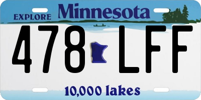 MN license plate 478LFF