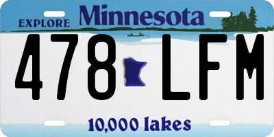 MN license plate 478LFM