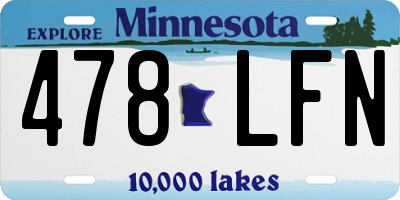 MN license plate 478LFN