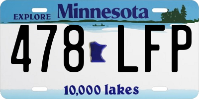 MN license plate 478LFP
