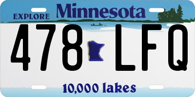MN license plate 478LFQ