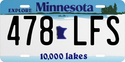 MN license plate 478LFS