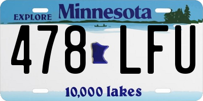 MN license plate 478LFU