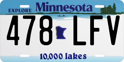 MN license plate 478LFV