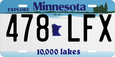MN license plate 478LFX