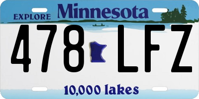 MN license plate 478LFZ