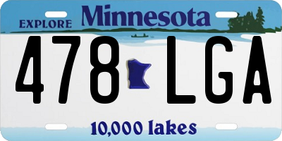 MN license plate 478LGA