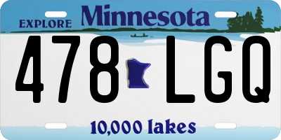 MN license plate 478LGQ