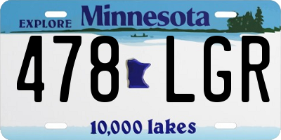 MN license plate 478LGR