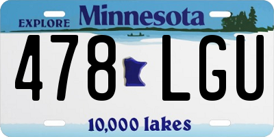 MN license plate 478LGU