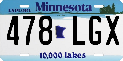 MN license plate 478LGX