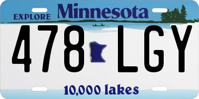 MN license plate 478LGY