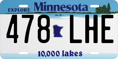 MN license plate 478LHE