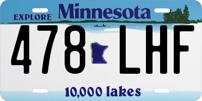 MN license plate 478LHF