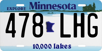 MN license plate 478LHG