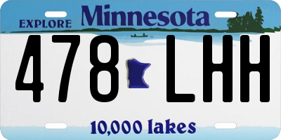 MN license plate 478LHH