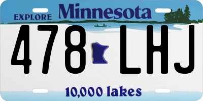 MN license plate 478LHJ