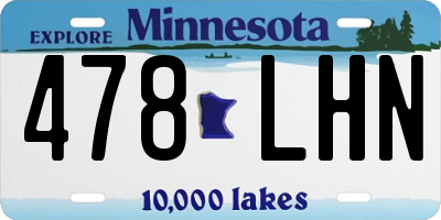 MN license plate 478LHN