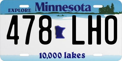 MN license plate 478LHO