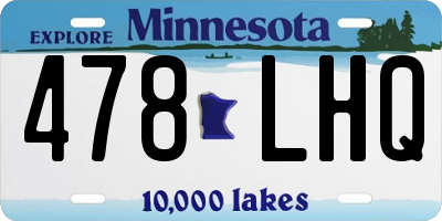MN license plate 478LHQ